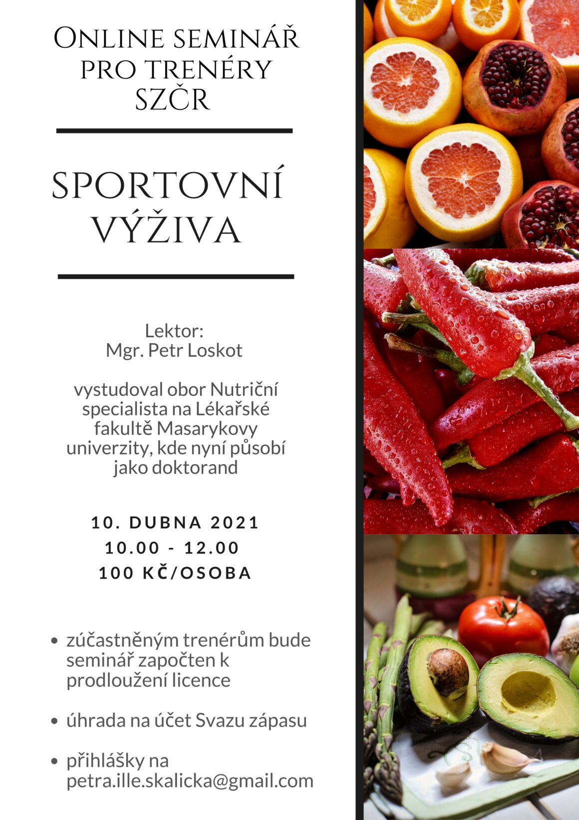 Online seminář: sportovní výživa