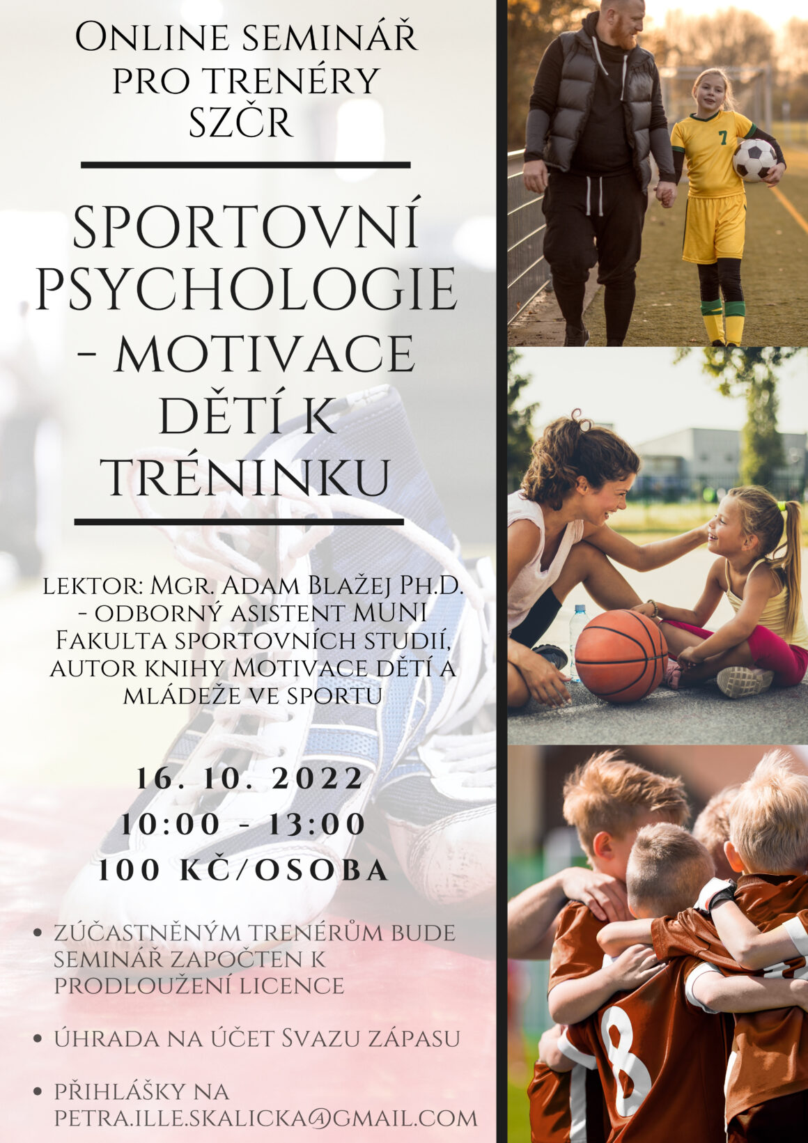 Seminář Motivace dětí k tréninku