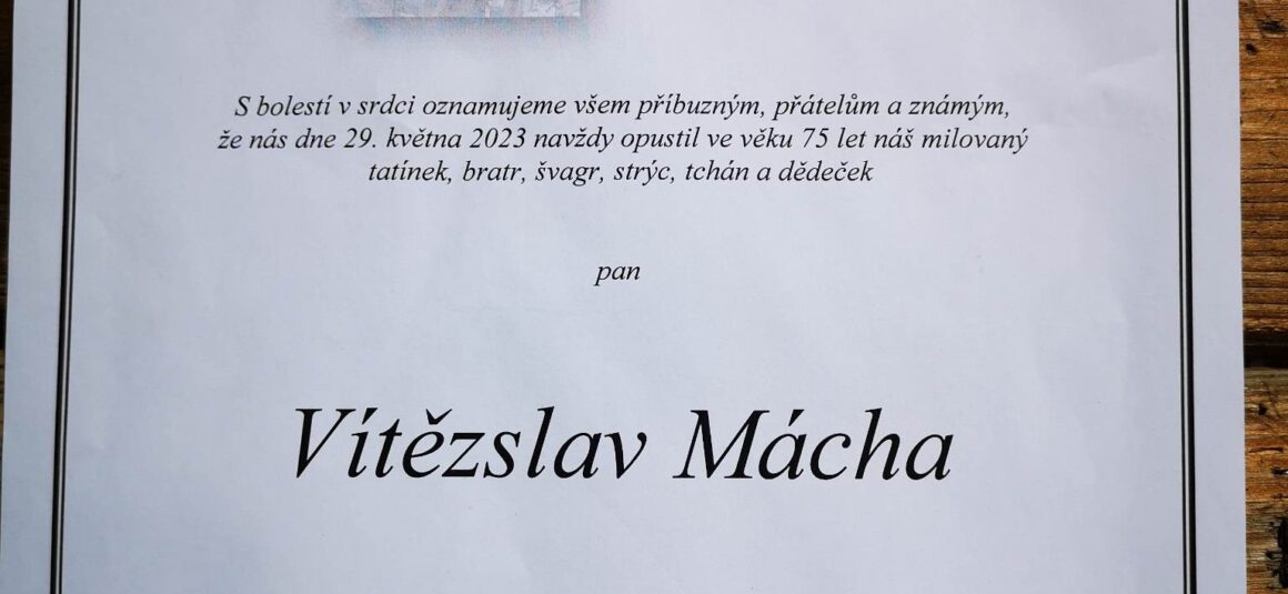 Poslední rozloučení s Vítězslavem Máchou