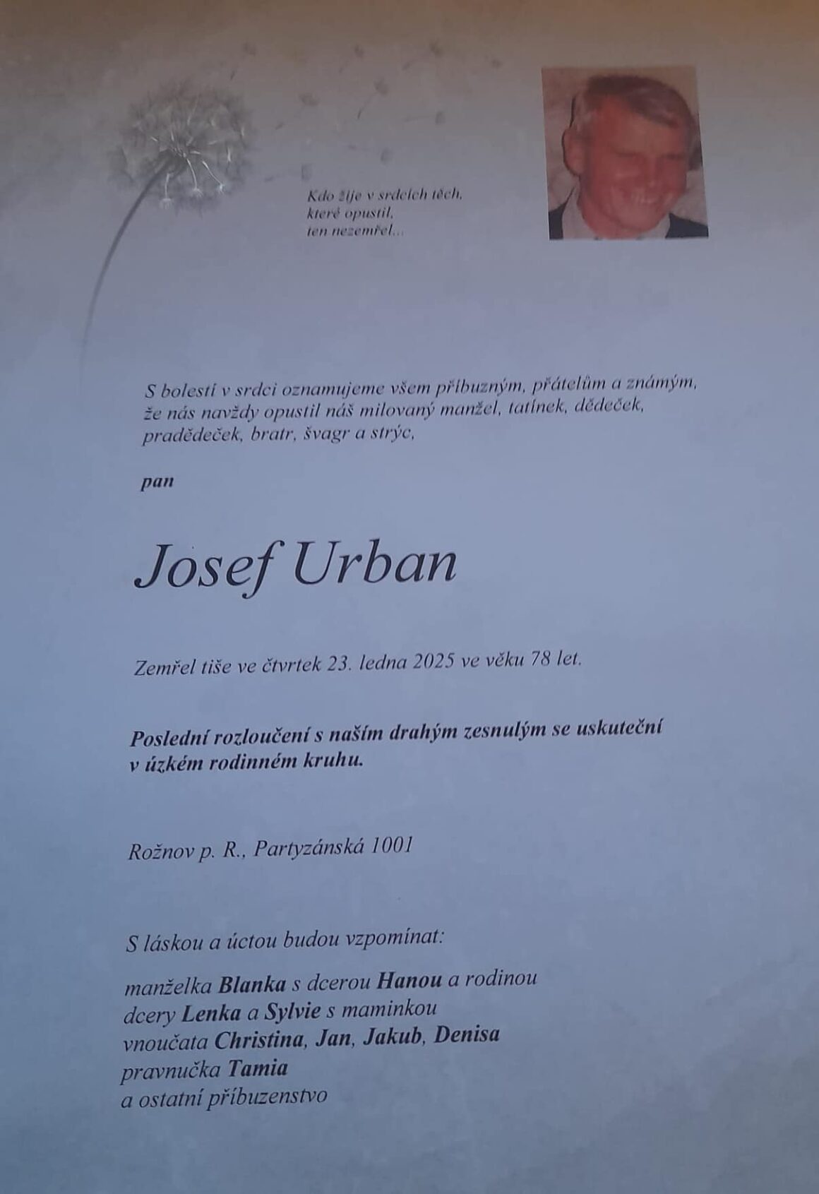 Do zápasnického nebe odešel Josef Urban