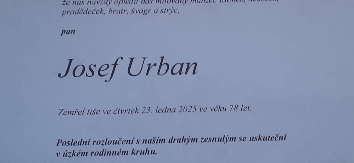 Do zápasnického nebe odešel Josef Urban