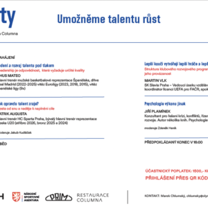 Pozvánka na konferenci mosty 2026: UMOŽNĚTE TALENTU RŮST Pozvánka na konferenci mosty 2026: UMOŽNĚTE TALENTU RŮST